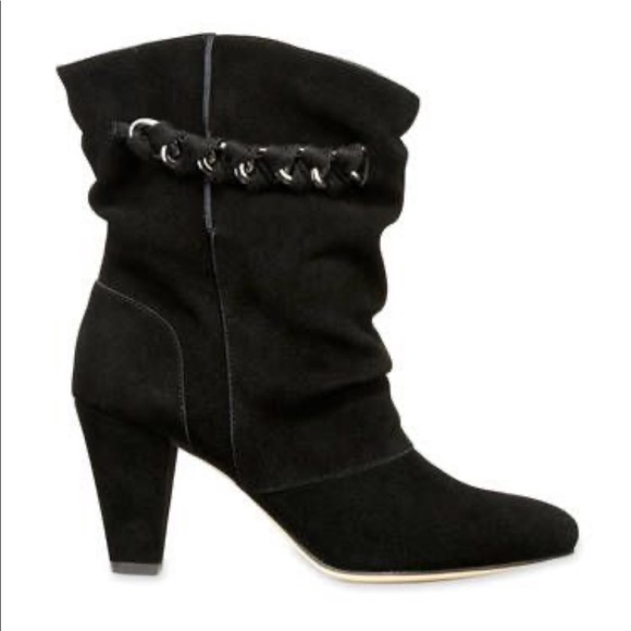 Cosmopolitan Shoes - Cosmopolitan Isadora Suede ankle Booties chain